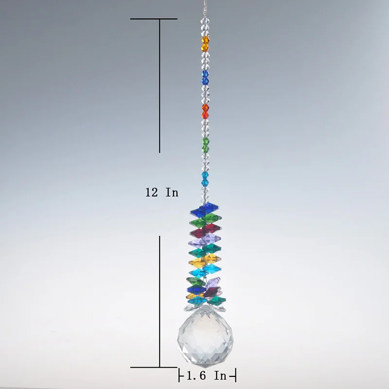 H& D 40 мм прозрачный хрустальный шар Призма солнцезащитный катер Радуга восьмиугольник украшения-бисер Висячие солнечные Ловец для дома, окна, сада декор