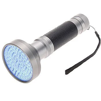 

100 LED Aluminum 395nm UV LED Flashlight Ultra Violet Detection Torch Light Lamp