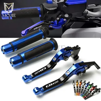 

Motorcycle CNC Adjustable Brake Clutch Levers CB 400F Handle Grips Handlebars Set For Honda CB-1 CB400F CB 400 F 1989 1990 1991