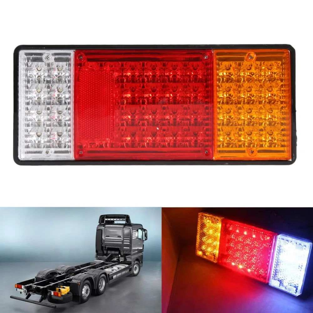 2pcs HM 022 Car Rear Lamps Truck Boat Trailer Plastic Taillight 44 LED