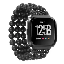 HIPERDEAL роскошный кристалл три бусины Круглые бусины часы ремешок для Fitbit Versa 18Jun18 Прямая поставка F