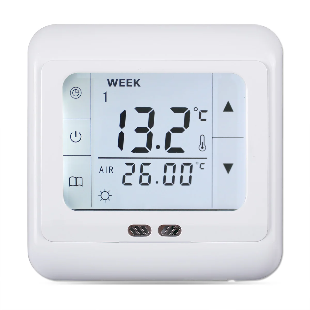 

Floureon LCD Touch Screen Thermostat Water / Gas Boiler 3A Weekly Programmable Temperature Controller With White Backlight