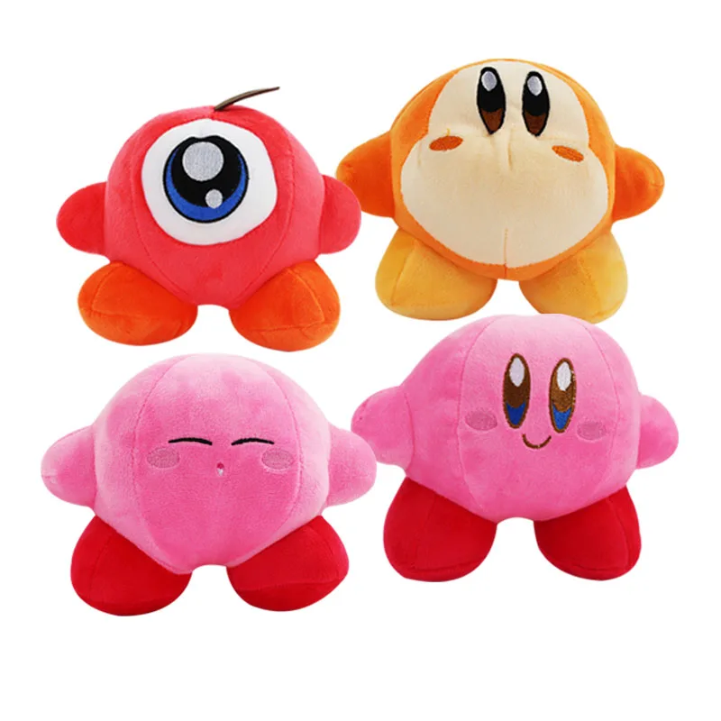 

12-18cm cute Kirby plush cartoon doll toy Hot kawaii pink red yellow Kirby Star stuffed soft cotton doll toy for children gift
