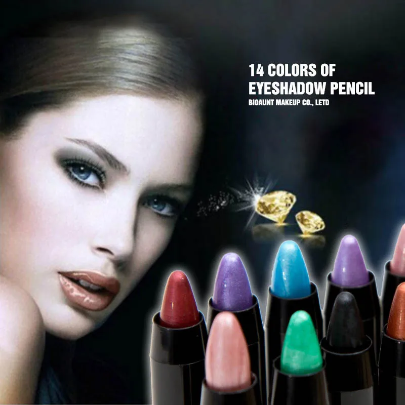 

LAMEILA 14 Colors Eyeshadow Pencil Makeup Waterproof Shimmer Eye Shadow Pencils Pro Glitter Eye Stick Cosmetics for Beauty Girls