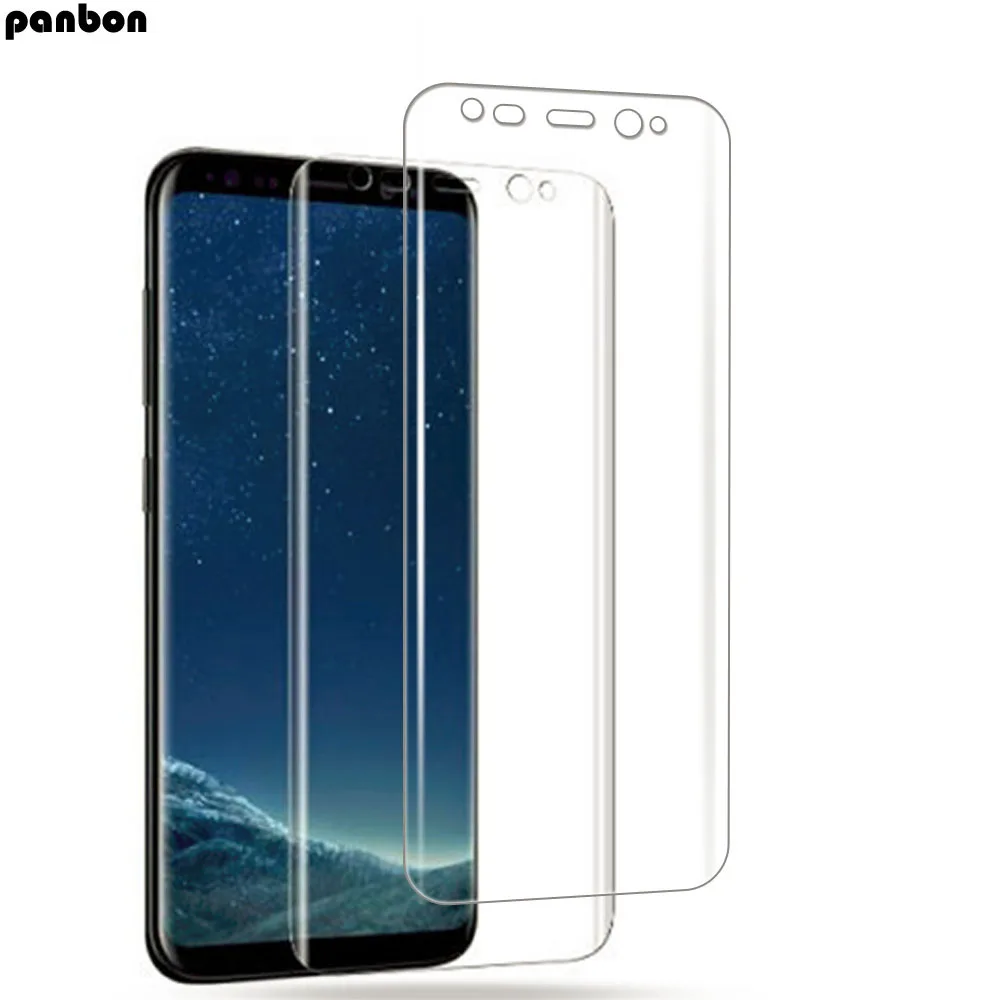 

2x Full Coverage Screen Protector on Samsung S9 S8 plus S7 S6 edge Note 8 Hot bend PET Soft Curved Protective Film (Not glass)