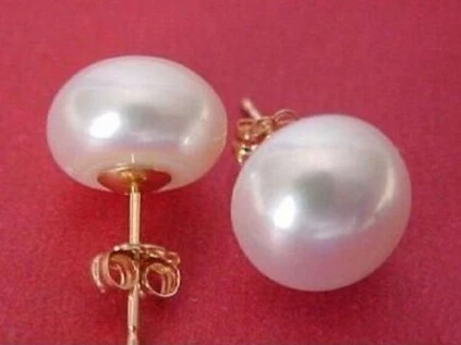 

hj 00763 10-11MM AAA natural south sea white pearl earrings