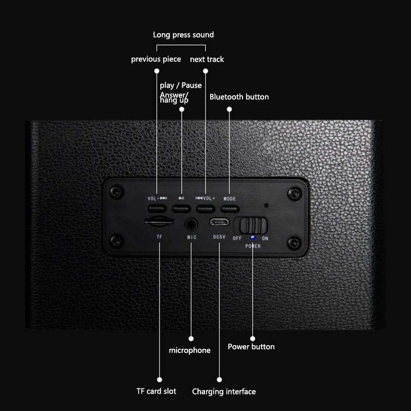 Wireless Bluetooth Speaker Portable HiFi Dual Speakers Shock Bass Caixa De Som Soundbar For Mobile Phones