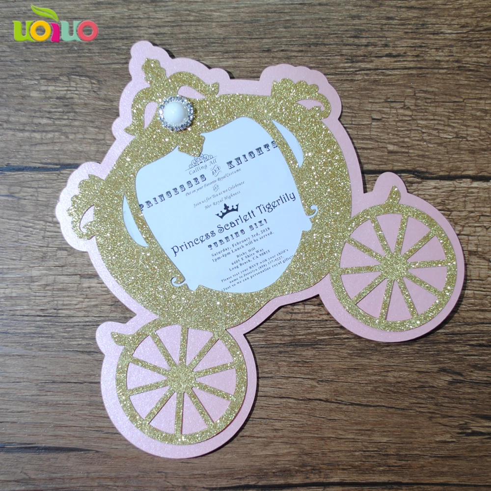 30pcs Free Shipping Laser Cut Lovely Baby Shower Birthday Invitation