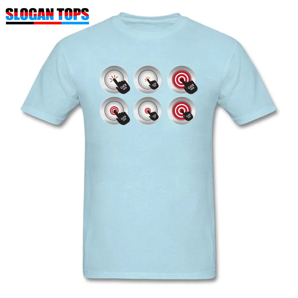 Buttons T-shirts Printed Guys T Shirt 100% Cotton Tops &amp Tees Light Blue TShirt For Men Labor Day Geek Chic Gift Streetwear |