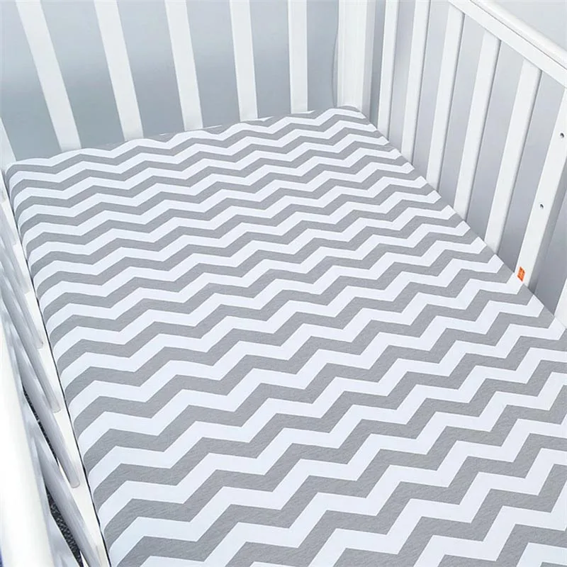 

100% Cotton Baby Crib Fitted Sheet Soft Breathable Newborn Bed Mattress Cover Protector Cartoon Newborn Bedding For Cot 70x130cm