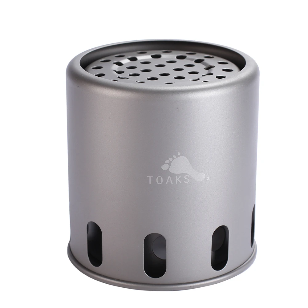 Acampamento ao ar Fogão a Lenha Titânio ao ar Sistema de Cozinha Toaks Livre Caminhadas Mochila Ultraleve Titânio Queima Pequeno ti 5 ultraleve titânio fogão a lenha queima (pequeno)