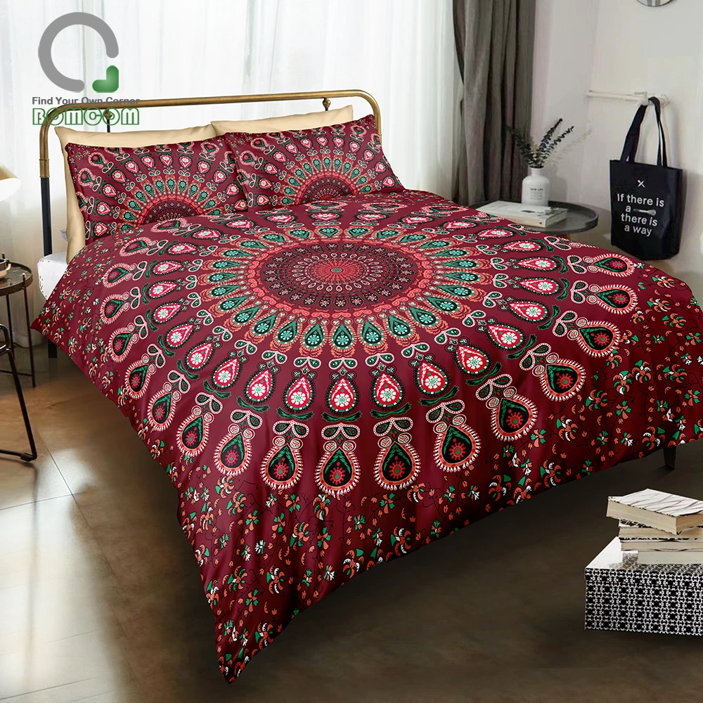 Bomcom 3d Digital Printing Round Bohemia Exotic Mandala Indian