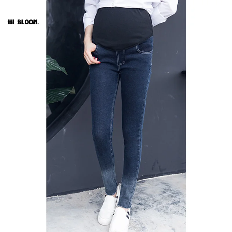 M 3XL Plus Size Elastic Waist 100 Cotton Maternity Jeans Pants For Pregnancy Clothes For Pregnant