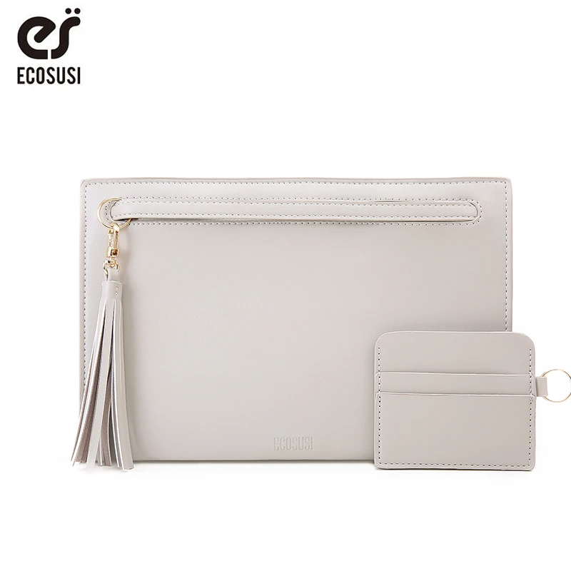 

ECOSUSI Women's Wallet PU Leather Envelope Clutch Purse Evening Bags Ladies Slim Handbags with a Card Holder
