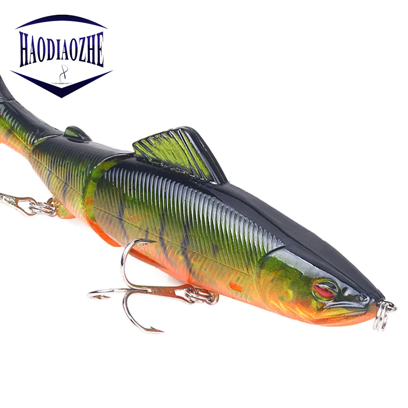 

Minnow Fishing Lure Multi Jointed Sections 13cm 20g Hard Bait Artificial Crankbaits Pesca Wobblers rolling Pike Carp FishTools