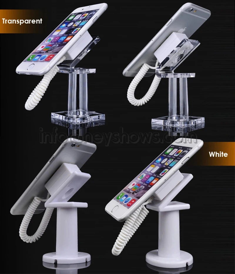 20 Pcs Acrylic Mobile Cell Phone Security Display Stand Iphone Antitheft Holder With