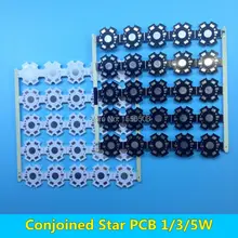 50 pcs Conjoined LED star PCB Board for 1W 3W 5W High Power LEDs Heatsink base 20mm White Black Aluminum Plate for LED Lamp DIY