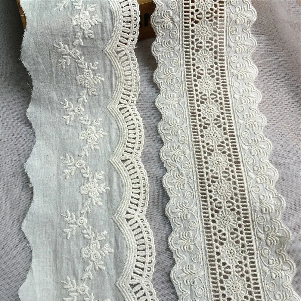8 Colors 60/" Floral Scalloped Embroidered Stretch Lace Fabric by the Yard