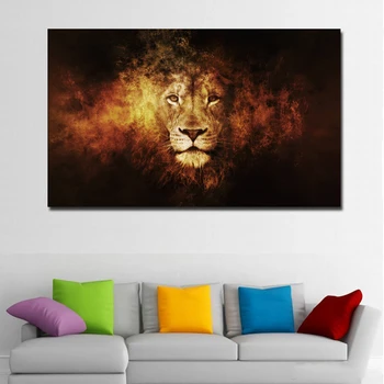 

1 Pcs HD Prints Abstract Animal Lion Oil Painting Printed On Canvas Modern Wall Art Picture Poster Cudros Unframed