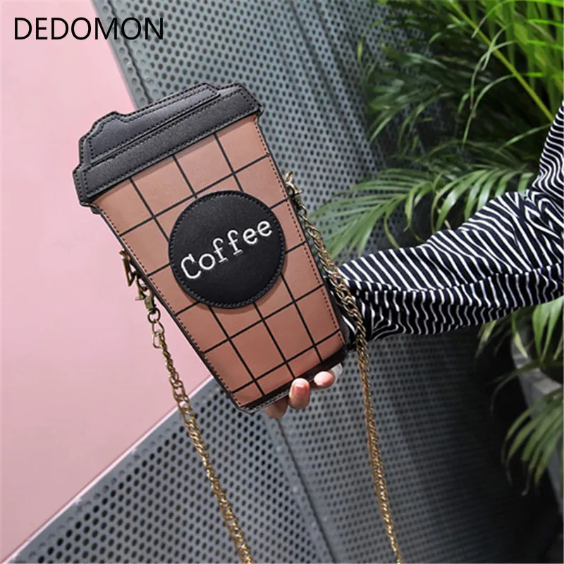 

2018 New Coffee Cup Coin Bag Mobile Phone Shoulder Strap Portable Bag Oblique Shoulder Korean Version of The Lovely Mini Bag