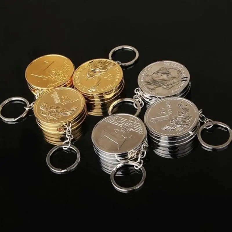 

1Pc Creative Portable Simulation Mini Coin Shape Cigarette Lighter Keychian Pendant Refillable Butane Keychain Ornaments Gift Wi