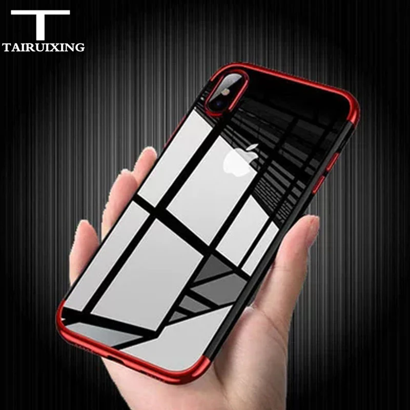 

Luxury Transparent Plating Soft TPU Phone Case For Huawei Honor 8X Max 8C 7C 7A 7X 7S 9 10 Lite Y9 2019 Nove 3 3i 3E 2i 2S Cover