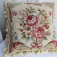 10 к 1" X 16" Victroial конструкции ручной работы шерсть игольная подушка подушки с цветочным узором без вставок