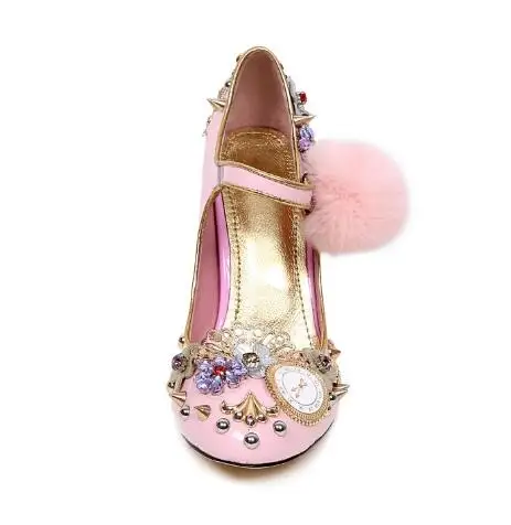 Color Caliente Zapatos Rosa Vestir Decoración La Flor Rosado Correa Mejor Venta Hebilla Moda Boda Bombas De Diseño Tacón Cuadrado 2019 q451XRxwg