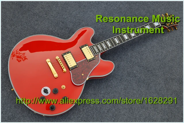 Cheap 100% Real Pictures B.B.King Lucille Guitar ES 335 Red Color Archtop Body In Stock For Sale