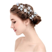 Dower me Luxury Crystal Women Hair Jewelry Bridal Silver Comb Hair Accessories Wedding Prom Headpiece Crown