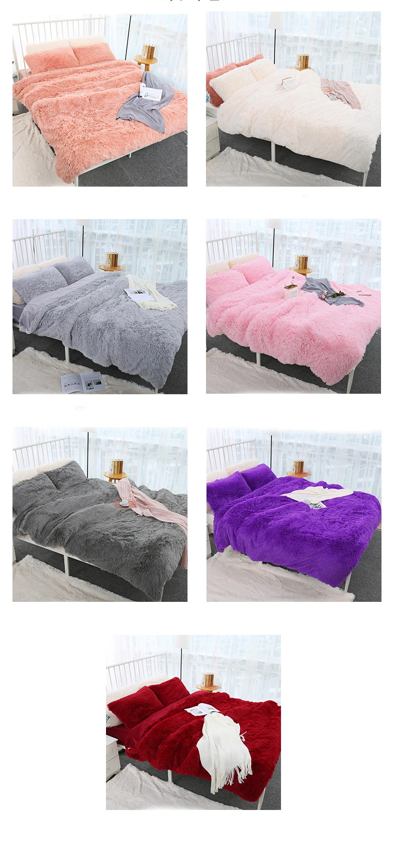 160*200cm Elegant Throw Blanket for Bed Sofa Bedspread Long Shaggy Soft Warm Bedding Sheet Air Conditioning Blanket