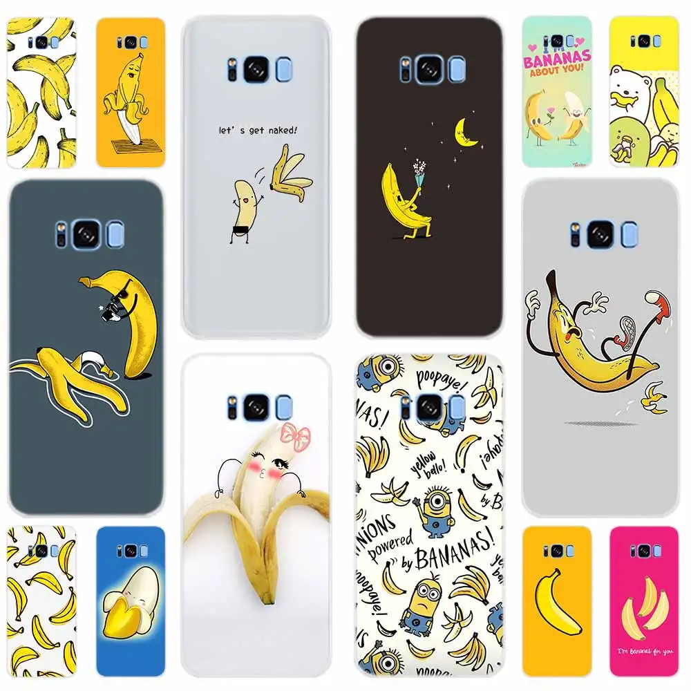 

Pattern Case For Samsung Galaxy S8 S9 S10 Plus Note10 pro 9 8 Cover For Samsung S10E S7 S6 Edge S5 Cartoon Banana