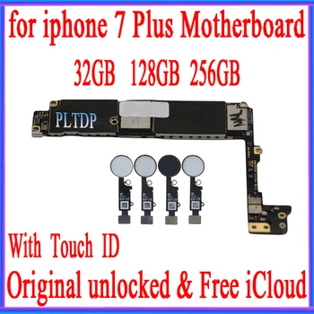 

With Full unlocked for iphone 7 Plus Motherboard,100% Original for iphone 7P Mainboard with Touch ID,32gb/ 128gb/ 256gb