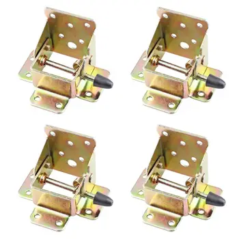 

4X Iron Locking Folding Table Chair Leg Brackets Hinge Self Lock Foldable Hinges