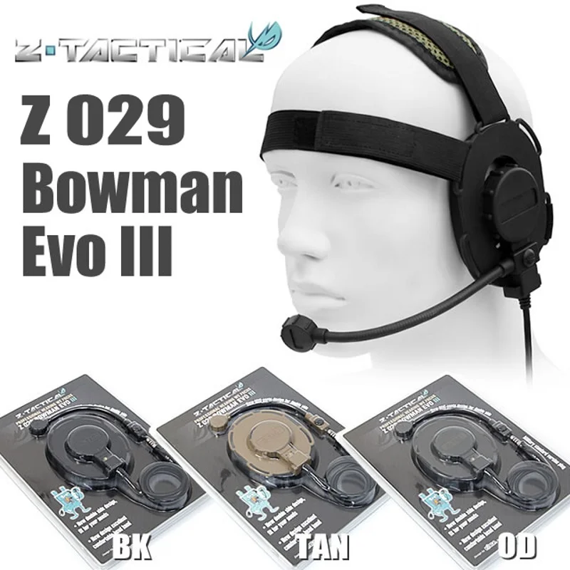 Z Тактический Bowman Evo III гарнитура Softair военные наушники Ztac Airsoft гарнитуры Z029