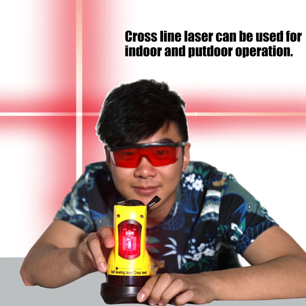 

Automatic Laser Cross Curve Self Leveling Laser Cross Level Horizontal and Vertical Lines Infrared Leveler 650nm Indoor&Outdoor