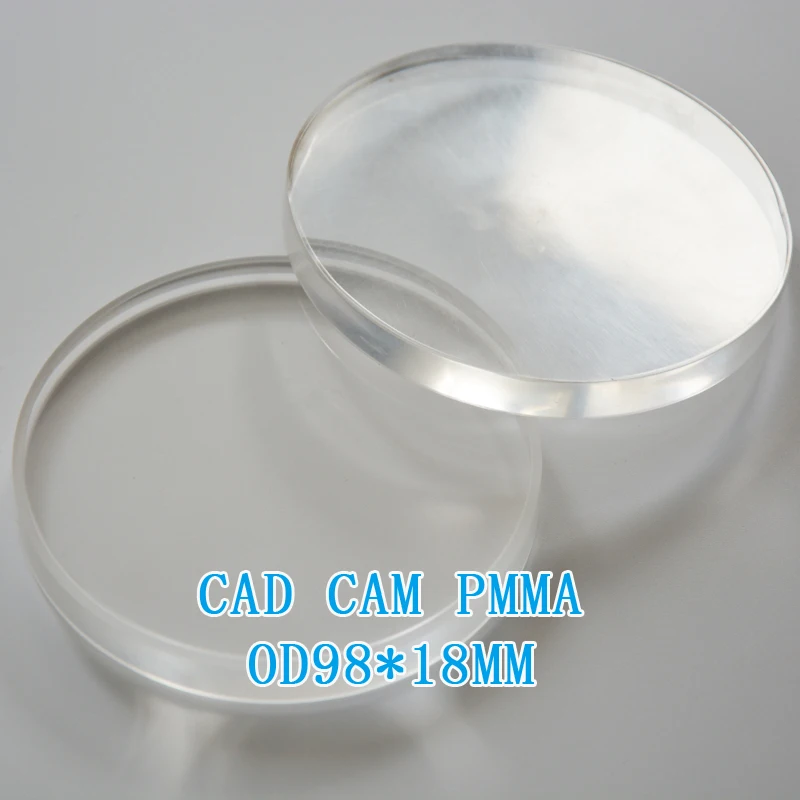 

3pcs/lot 98*18mm Dental PMMA block for Wieland milling system PMMA resin disc manufacturer