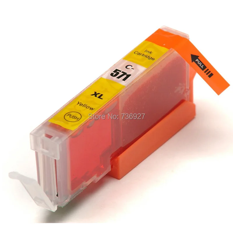 3X Yellow Compatible Ink Cartridge CLI 571 CLI571XL CLI571 For Canon PIXMA MG5752 MG6851 MG6850