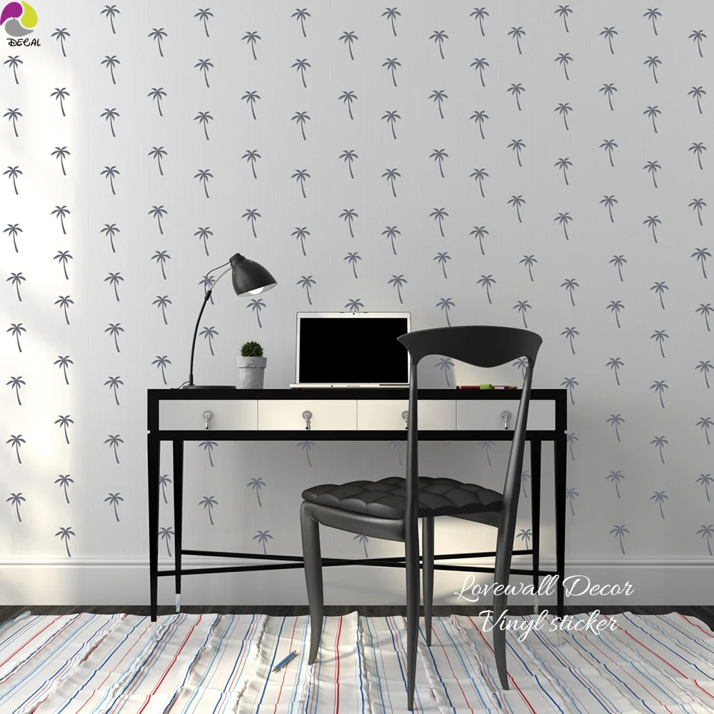 Palm Tree Wall Sticker Baby Nursery Kids Room Summer Beach Plant Wall Decal Bedroom School Classroom Vinyl Art Decor Mural DIY (2)
