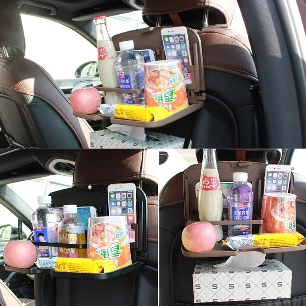 Складной держатель для напитков на заднем сиденье автомобиля, держатели для бутылок из АБС, складной обеденный стол для путешествий