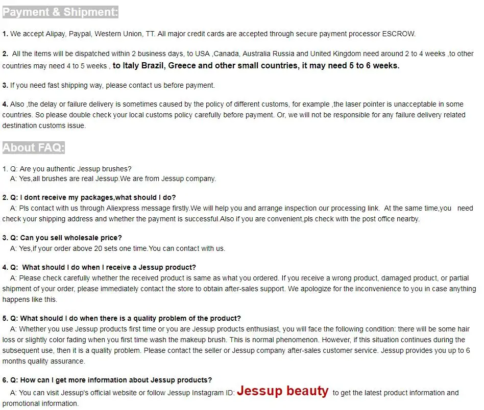 Jessup набор кистей для макияжа, высококачественные профессиональные кисти для макияжа из синтетического волоса, пудра, основа для теней