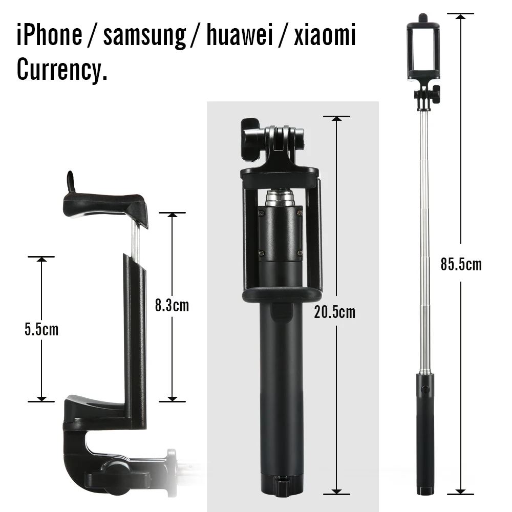 

CASEIER Universal Wireless Bluetooth Selfie Stick For iPhone XR XS 360 Rotation Mini Selfie Sticks For Samsung A50 S10 Note 10
