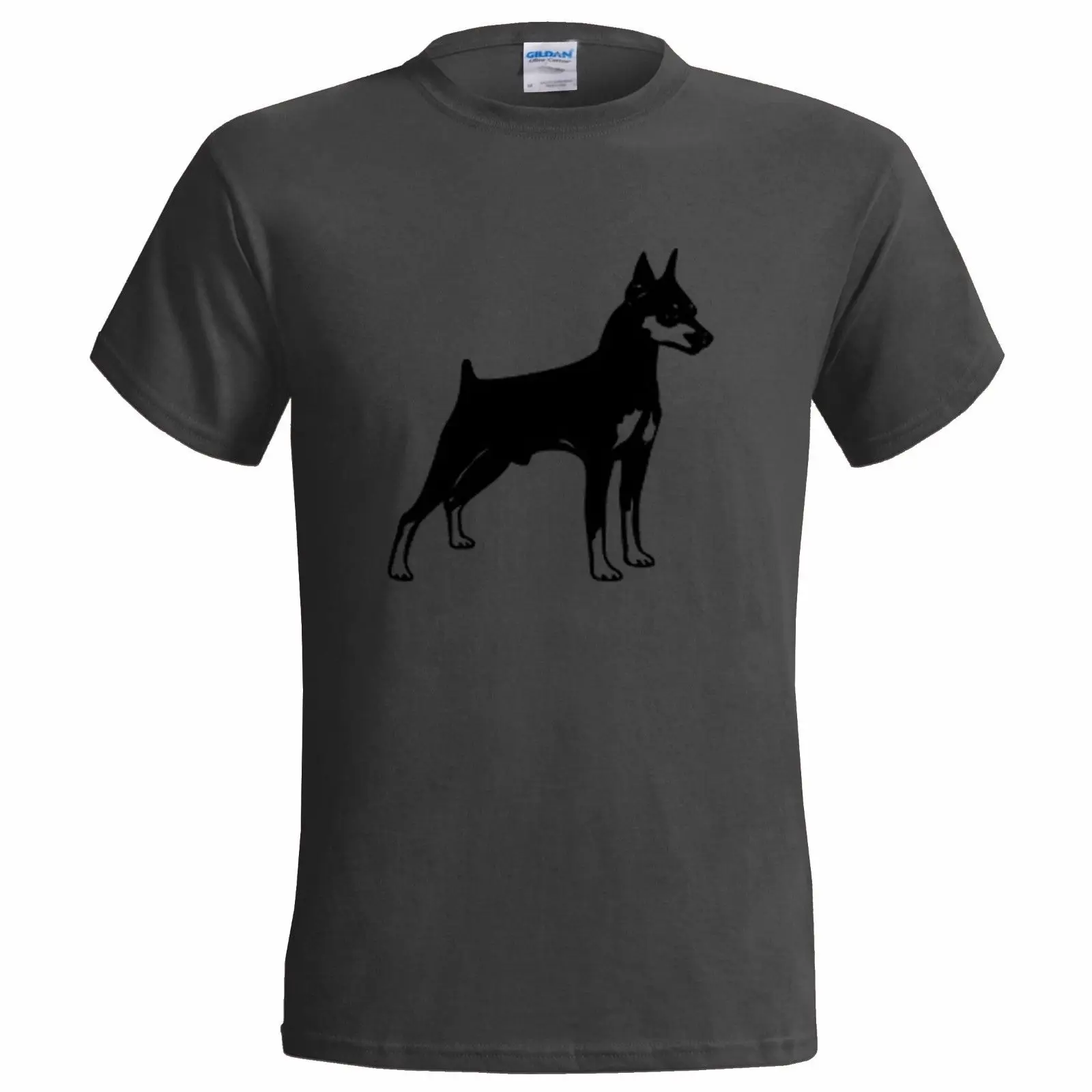 Мужская футболка DOBERMAN VECTOR ART подарок собачьим собакам животным пиншером модные