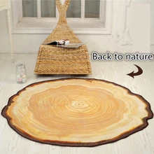 Деревянный, в современном стиле дерево годовое кольцо ковер для спальни гостиная компьютерная комната Детская комната ковер Противоскользящие коврики