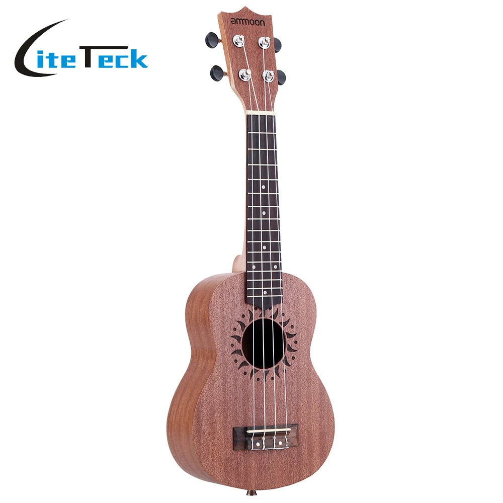 Акустическая укулеле ammoon высокопрочная 21 дюйма Sapele Uke 15 ладов 4 струны