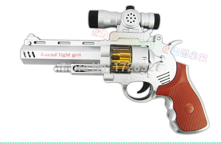 Электрические игрушки флэш восемь пистолет из игрушек огневой револьвер моделирование есть светильник музыкальный электрический игрушечный пистолет WJ020