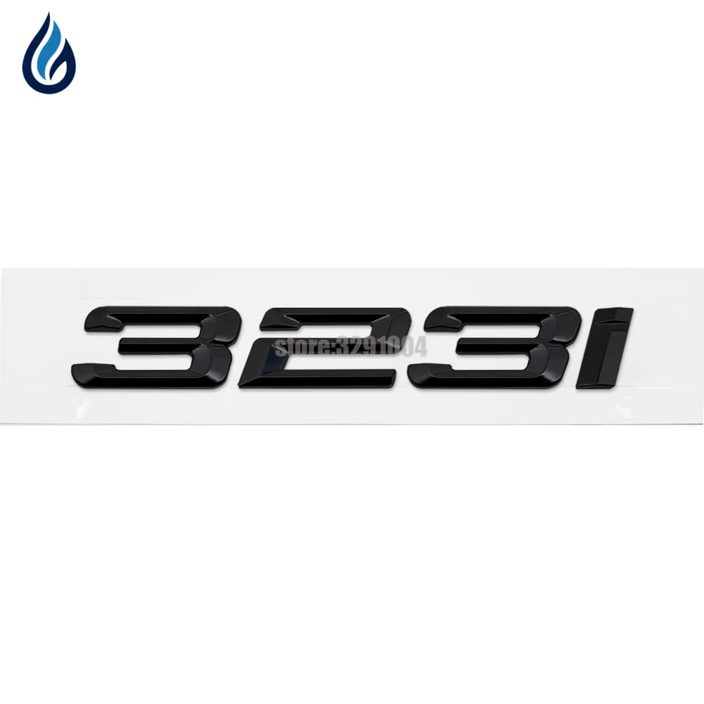 Gloss Black 320i Car Badge Emblem Model Numbers Letters For 3 Series E36 E46 E90 E91 E92 E93 F30 F31 F34 G20