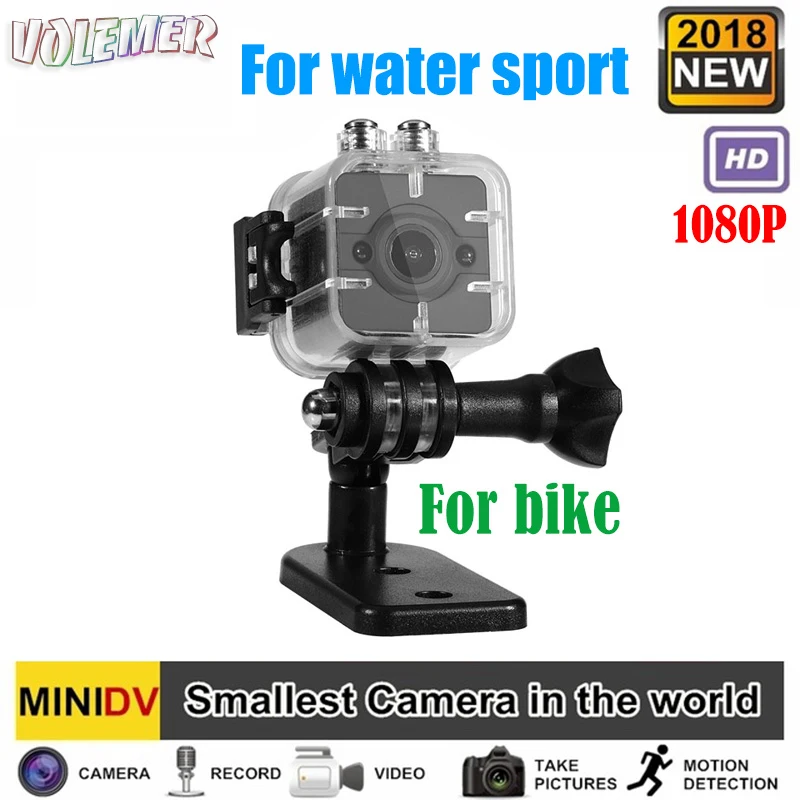 

Volemer SQ12 micro camera 1080p Night Version Mini DVR Motion Sensor Cam bike water sport camcorder waterproof case small camera