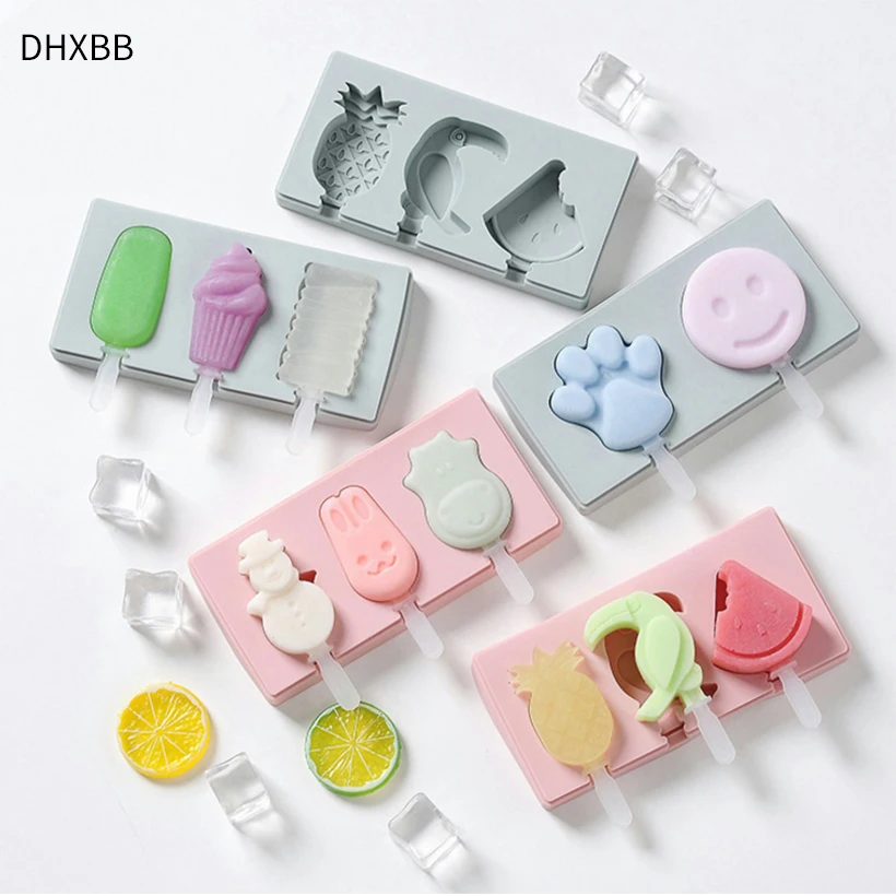 DHXBB силиконовые мультфильм форма для изготовления мороженого домашнее мороженое силиконовые формы с крышкой домашние ручной работы DIY Форма для изготовления мороженого D30