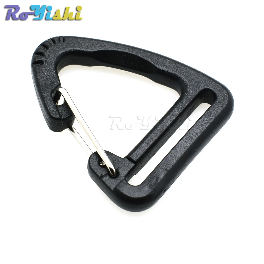 

200pcs/pack 1''Plastic Buckles Hook Climbing Carabiner Hanging Keychain Link Backpack Strap Webbing 25mm